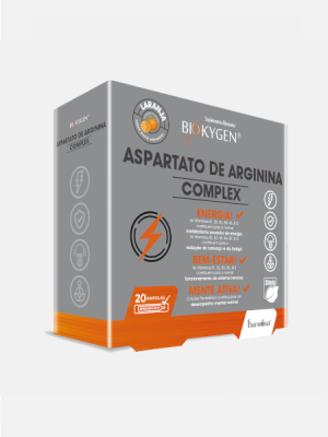 Biokygen Aspartato Arginina Complex 20 amp (Sabor Laranja) - Fharmonat 